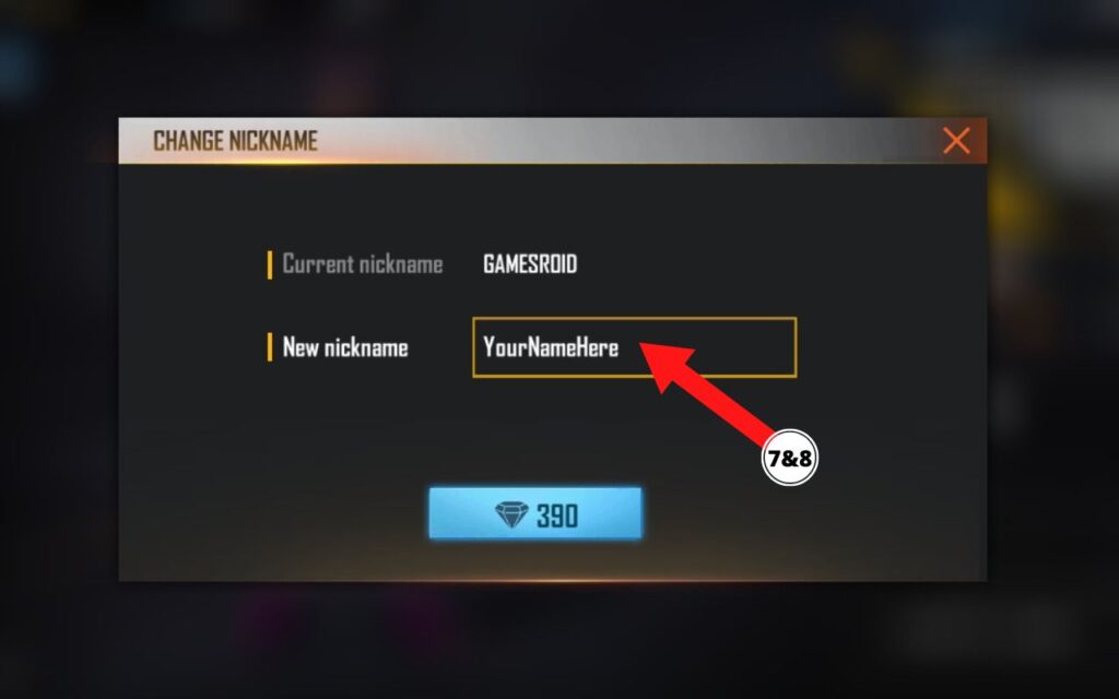 Change Invisible Name for Free Fire