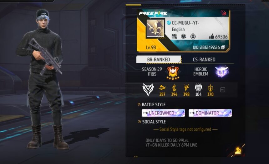 HIGHEST FREE FIRE LEVEL visual data 6