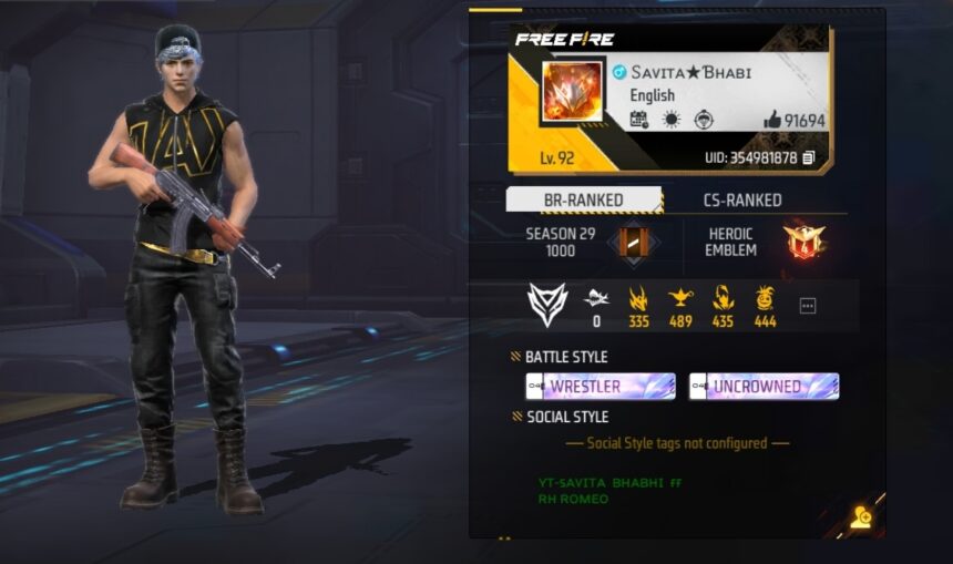 HIGHEST FREE FIRE LEVEL PLAYER visual data 8