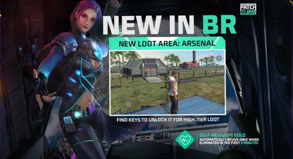 Free Fire New BR Loot Area: Arsenal