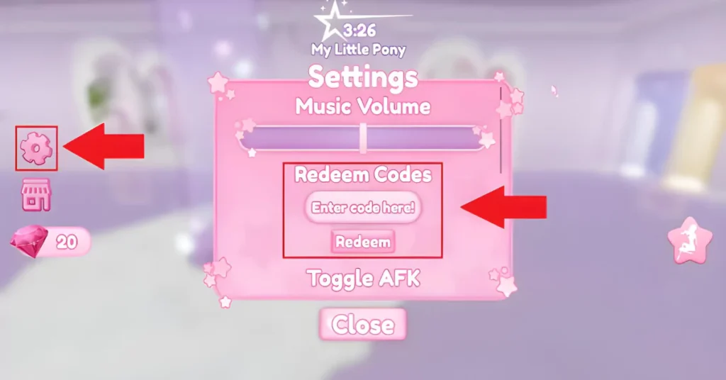 How to redeem codes in IT GIRL