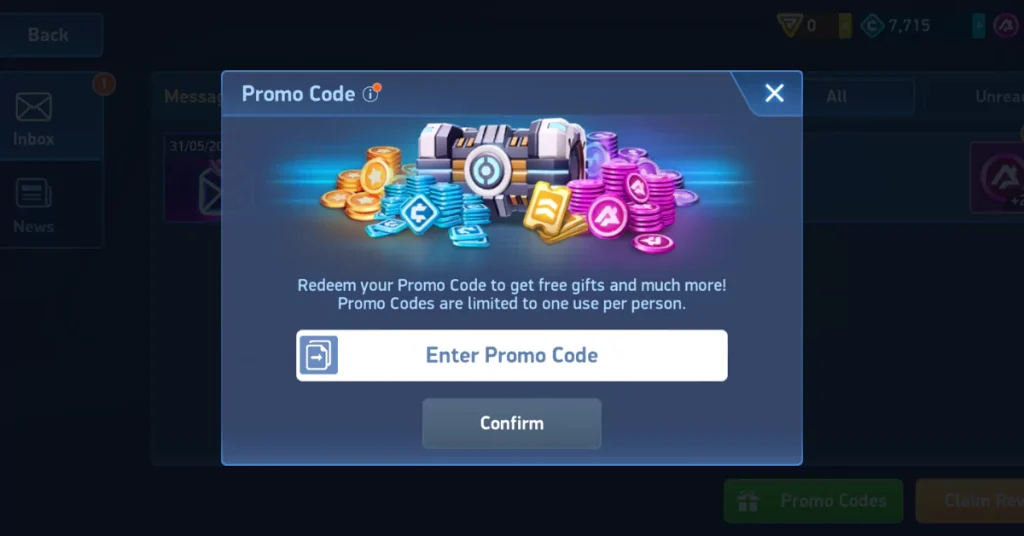 How To Redeem Mech Arena Promo Codes